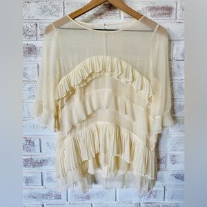 REBECCA TAYLOR | SILK blouse. Beautifully constructed. 35” bust.